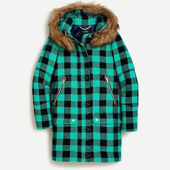 NWT J. Crew Coat 💚🖤 Size 2 - Picture 3 of 8